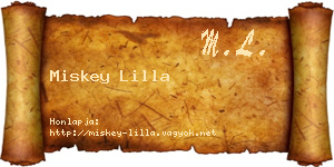 Miskey Lilla névjegykártya